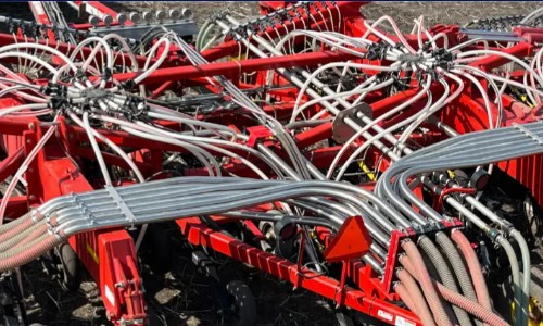 Atlas stainless steel secondary runs fitted to an air drill